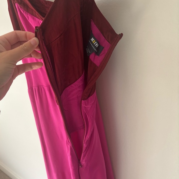 Maeve Sleeveless Seamed Slip Midi Dress Pink Satin Feminine Anthropologie - Picture 7 of 13